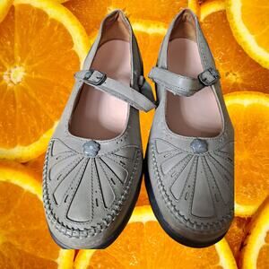 Dr. Comfort Women's Pewter Paradise Leather Dress Shoe Size 9W‎